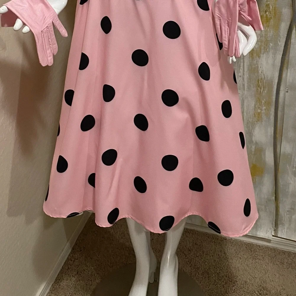 50’s House Wife Polka dot dress Halloween costume size L - Picture 7 of 8